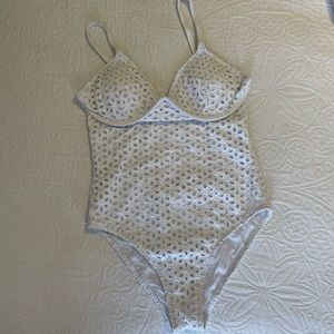 White one piece swimsuit